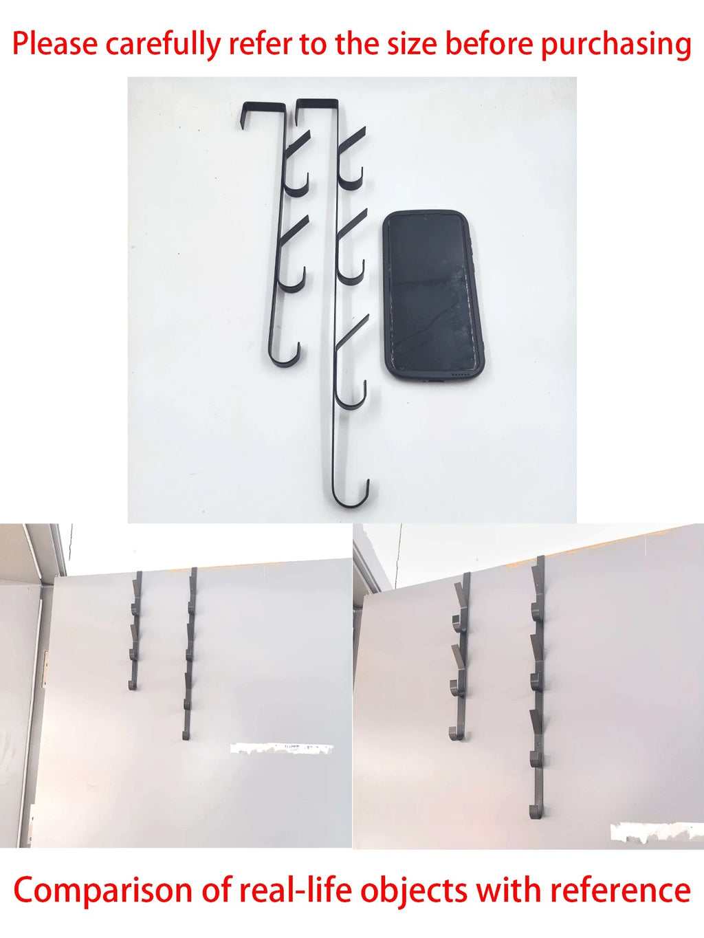 1pc/2pcs Carbon Steel Over-The-Door Hooks, Multi-Functional Space-Saving Vertical Storage Hooks, No-Drill Door Hanging Storage Rack, Suitable For Bathroom, Bedroom, Entryway, Sturdy Door Back Clothing Rack, Towel Rack